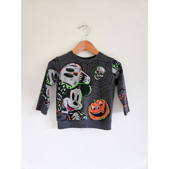 18 Month Disney Halloween Crewneck Sweatshirt Mickey Mouse - Picture 1 of 6
